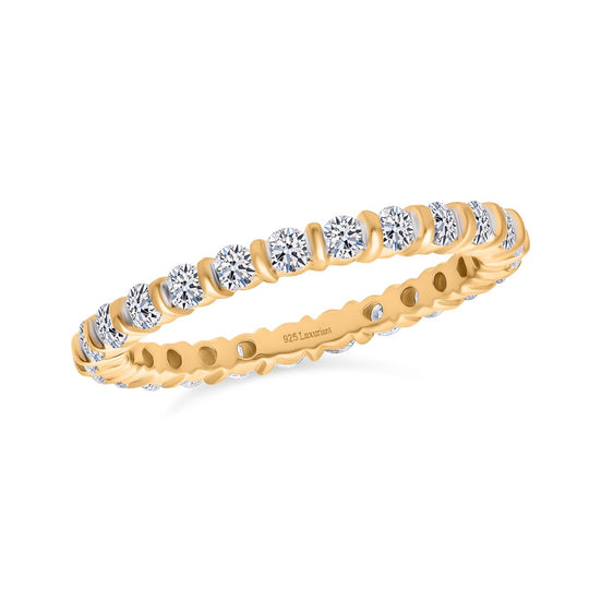 LUXURIANT DIAMOND - Lab Grown Diamant SI-GH Ring 925 Silber 750 Gelbgold Vermeil (Größe 21.00) ca. 1.00 ct