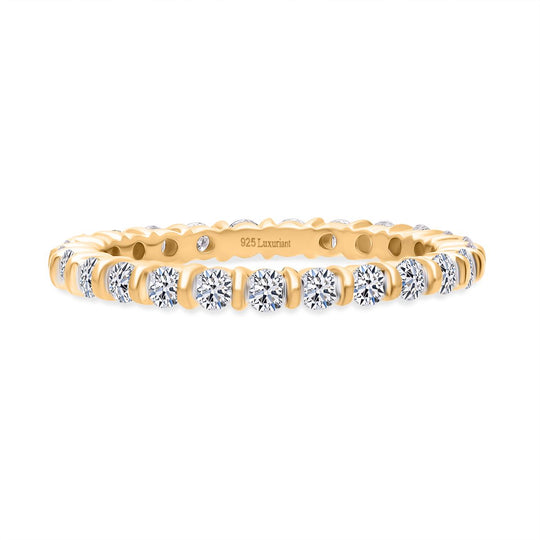 LUXURIANT DIAMOND - Lab Grown Diamant SI-GH Ring 925 Silber 750 Gelbgold Vermeil (Größe 21.00) ca. 1.00 ct