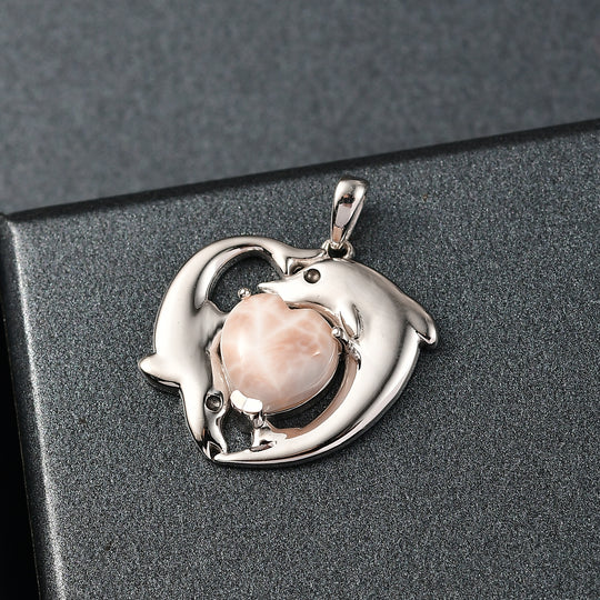 D’joy AA Natrolith Anhänger 925 Silber rhodiniert ca. 3.56 ct