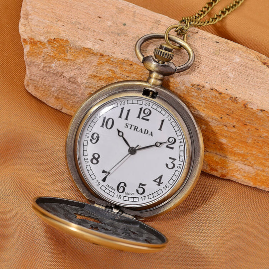 STRADA - Japanese Reines Eisen Antike Bronze Plattierung Uhren 91.4 cm ca. 45,00g
