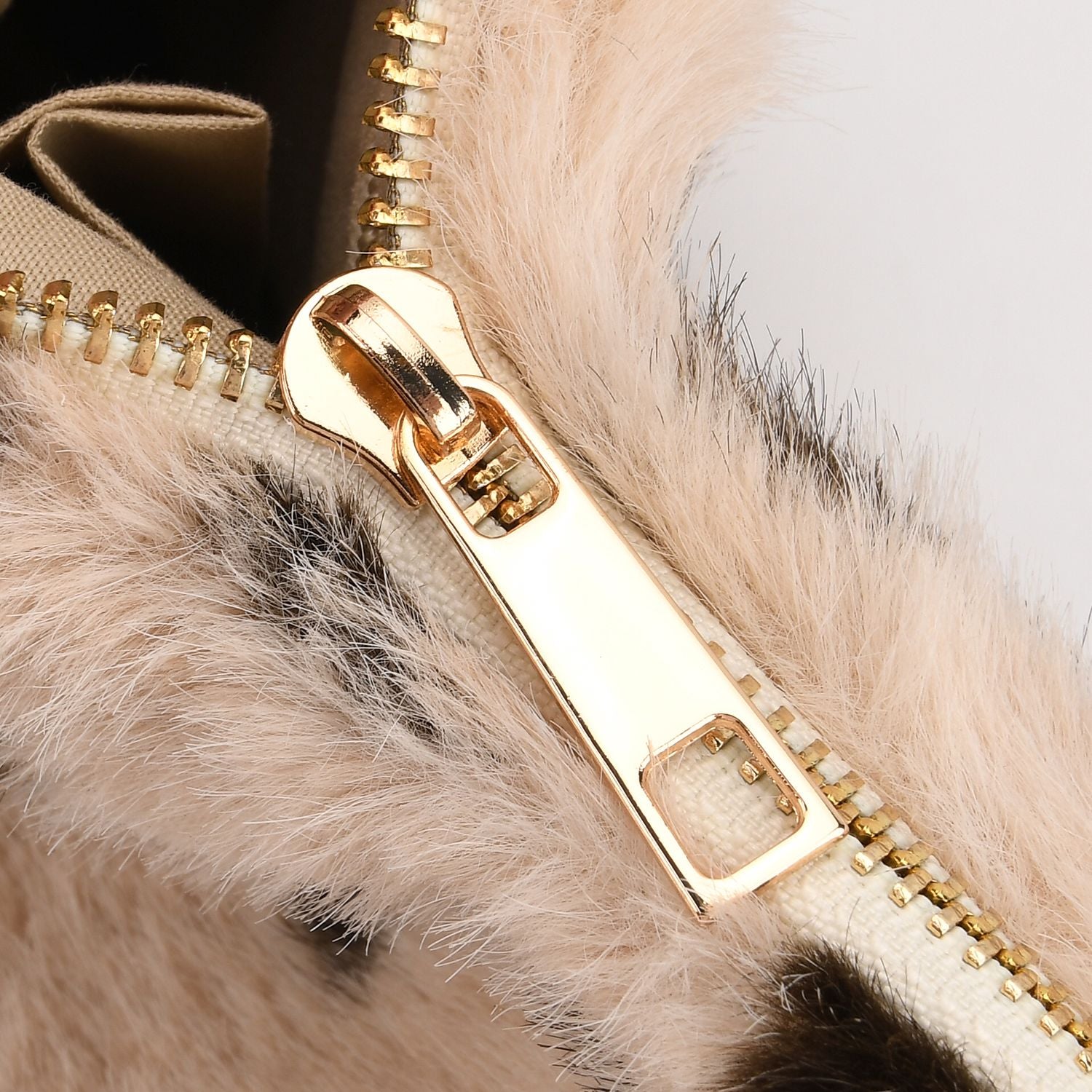 Leopardenmuster-Hobo-Tasche, 30x20 cm, Beige-Coffee