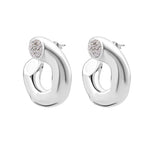 Kristall Ohrringe 925 Silber Standard 11,00g 1.00 ct