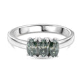 Paraiba Moissanit Ring 925 Silber rhodiniert (Größe 18.00) ca. 0,65 ct