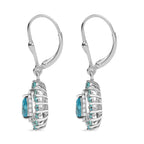 D'Joy AA Betroka Blauer Apatit Ohrringe 925 Silber rhodiniert ca. 2.04 ct