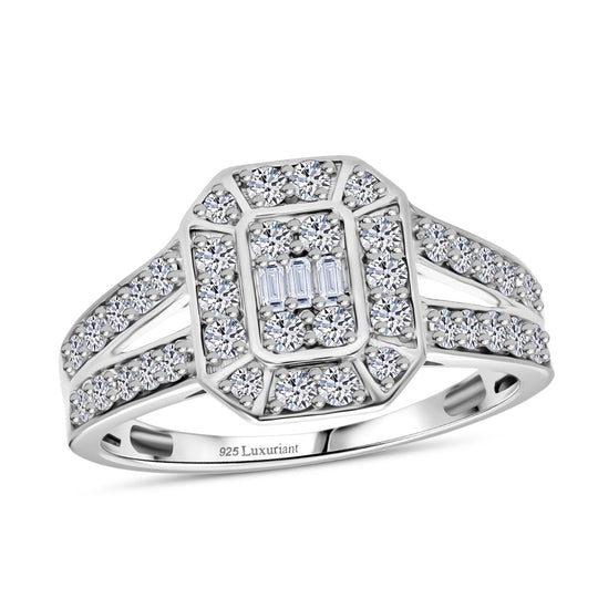LUXURIANT DIAMOND -Lab Grown Diamant SI-GH Ring 925 Silber rhodiniert (Größe 19.00) ca. 1.45 ct