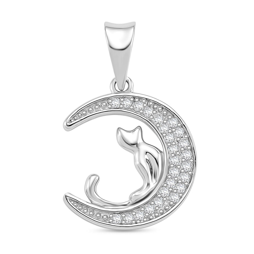 Moissanit Anhänger 925 Silber rhodiniert ca. 0,18 ct.