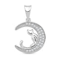 Moissanit Anhänger 925 Silber rhodiniert ca. 0,18 ct.