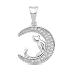 Moissanit Anhänger 925 Silber rhodiniert ca. 0,18 ct.