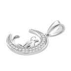 Moissanit Anhänger 925 Silber rhodiniert ca. 0,18 ct.