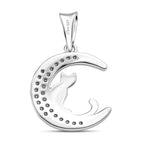Moissanit Anhänger 925 Silber rhodiniert ca. 0,18 ct.