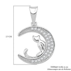 Moissanit Anhänger 925 Silber rhodiniert ca. 0,18 ct.