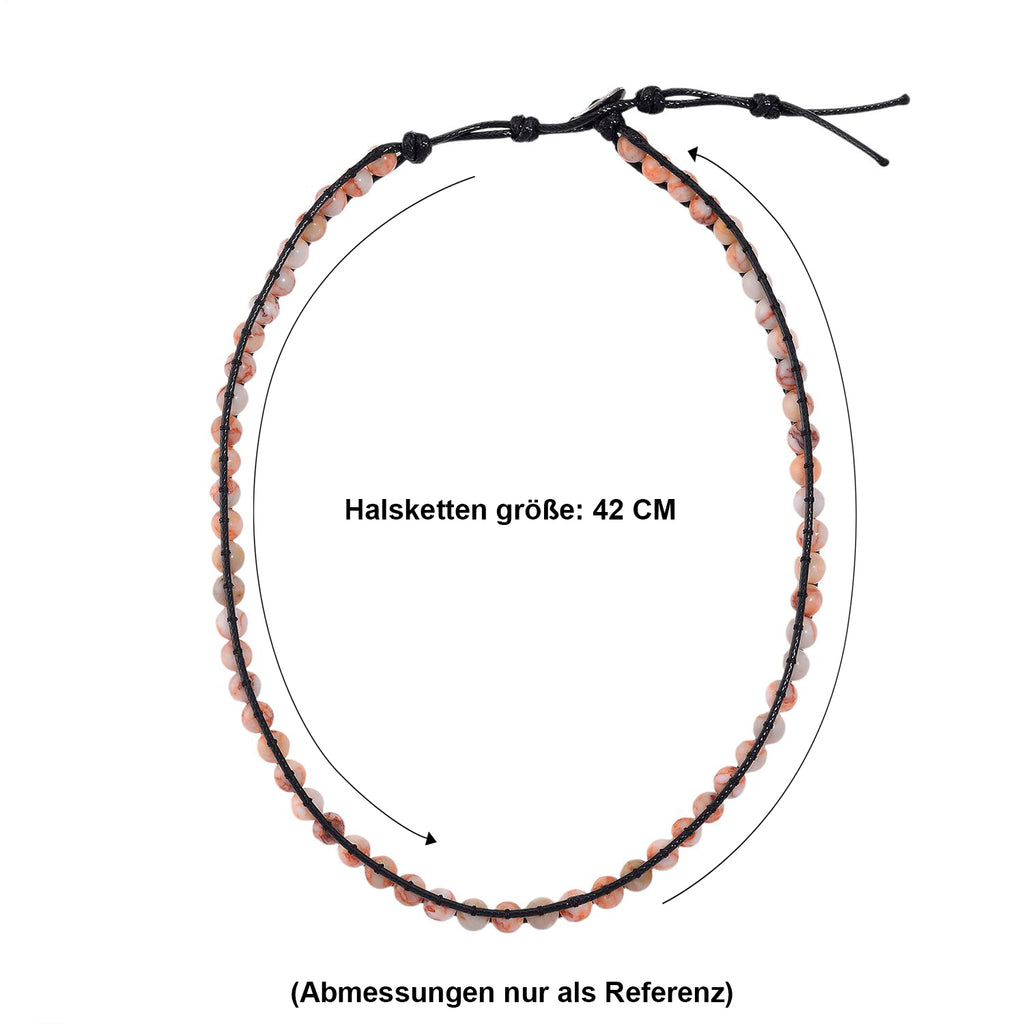 Roter Web-Jaspis Halskette, flexibel (ca. 42 cm), ca. 80.00 ct
