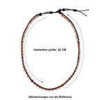 Roter Web-Jaspis Halskette, flexibel (ca. 42 cm), ca. 80.00 ct