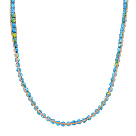 Weiße Howlit Halskette, flexibel (ca. 42 cm), ca. 80.00 ct