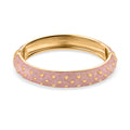 Emaille-Armreif im Punkt-Design, Rosa, ca. 18,5 cm