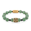 Grüner Aventurin, Hämatit Armband ca. 19.75 cm Reiner Edelstahl gelb vergoldet ca. 137,00 ct.
