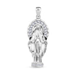 LUSTRO STELLA - Weißer Zirkonia Anhänger 925 Silber rhodiniert