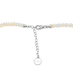 ILIANA - AAA Natürlicher, äthiopischer Welo Opal Halskette ca. 45 cm 750 Weißgold ca. 62.00 ct