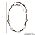 Lodlith, Rauchquarz Halskette ca. 60 cm 316L Edelstahl ca. 145.00 ct
