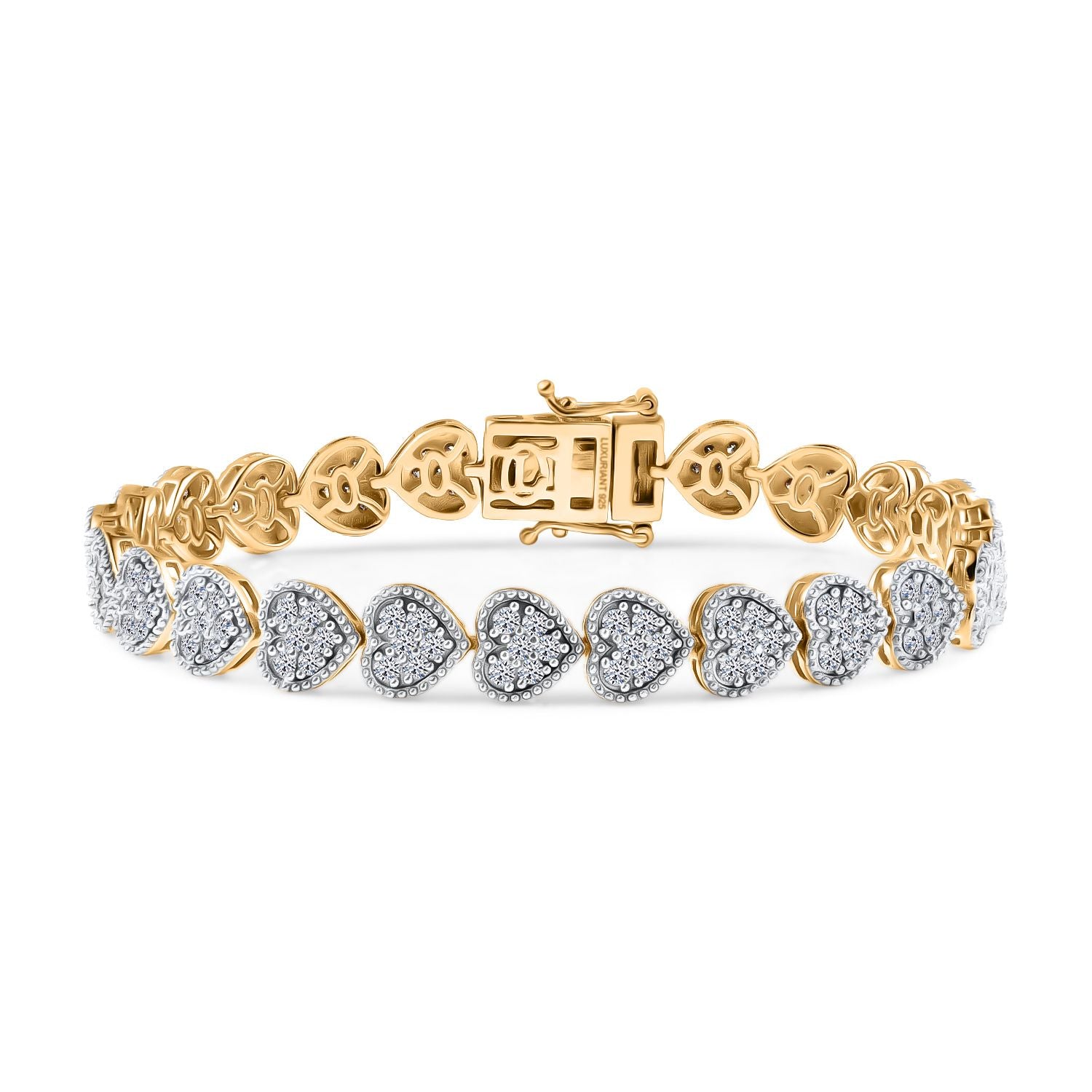 LUXURIANT DIAMOND - Lab Grown Diamant SI-GH Armband ca. 19 cm 925 Silber 750 Gelbgold Vermeil ca. 4,00 ct.