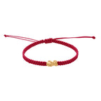 999 Gold Pixiu Armband, Flexibles, Pink