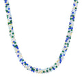 Mehrfarbige blaue Kristall 45cm Halskette