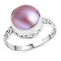 Rosa Mabe Perle (10-11 mm) Ring 925 Silber (Größe 19.00)