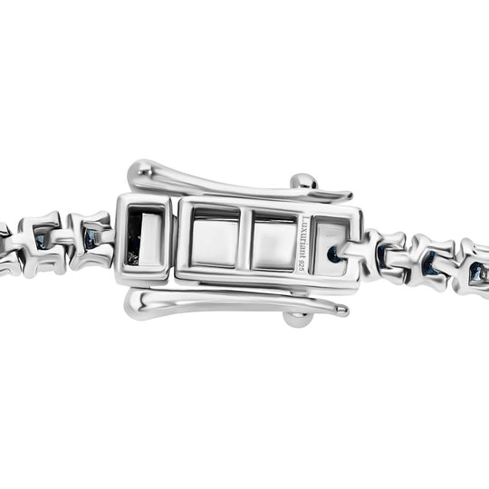 LUXURIANT DIAMOND - Lab Grown Blauer Diamant SI-GH SGL zertifiziert Armband ca. 19 cm 925 Silber rhodiniert ca. 1.00 ct