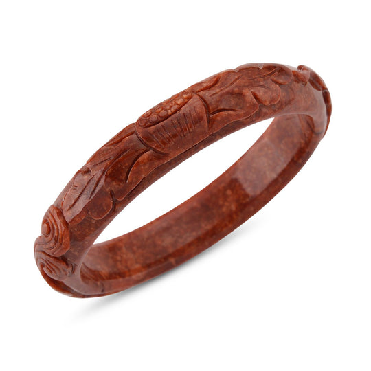 Burmesischer Rote Jadeit Jade Armreif 21 cm ca. 300.00 ct