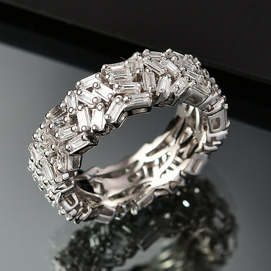 LUXURIANT DIAMOND - Lab Grown Diamant SI-GH Ring 925 Silber Rhodiniert (Größe 17.00) ca. 2,38 ct