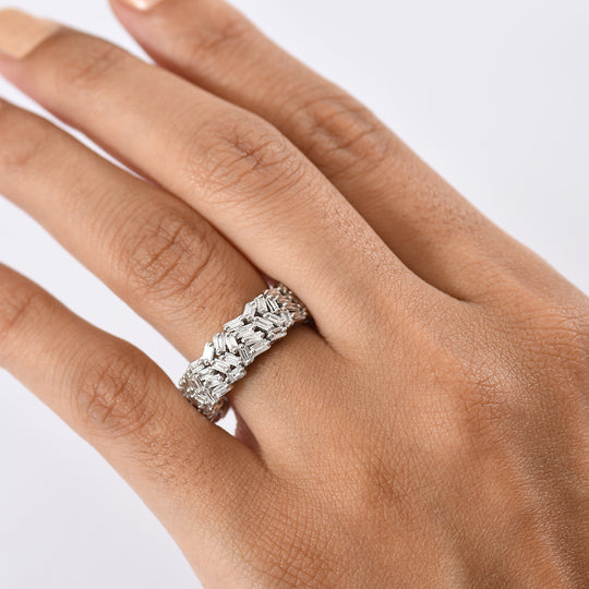 LUXURIANT DIAMOND - Lab Grown Diamant SI-GH Ring 925 Silber Rhodiniert (Größe 17.00) ca. 2,38 ct