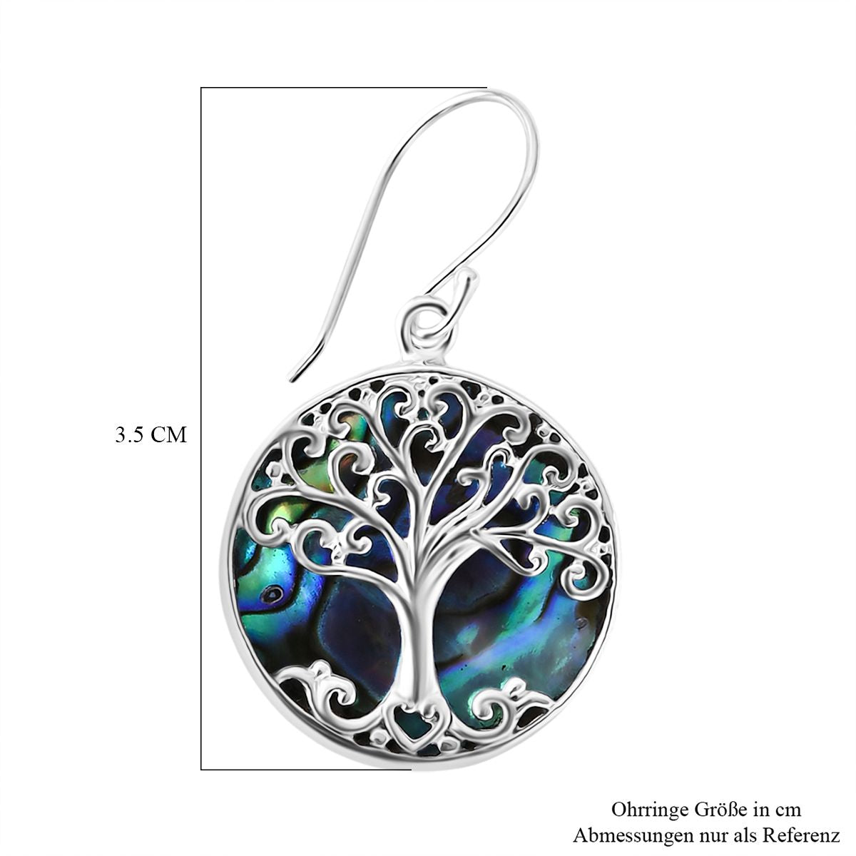 Royal Bali - Abalone Muschel Ohrringe 925 Silber
