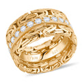 SHOPLC EXKLUSIV Royal Bali - Lab Grown Diamant SI-GH Ring 925 Silber (Größe 17.00) 916 Gelbgold Vermeil ca. 0.65 ct