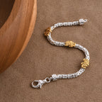 Royal Bali - 925 Silber Zweifarbige Beschichtung Elefant Armband ca. 19 cm ca. 16,14g