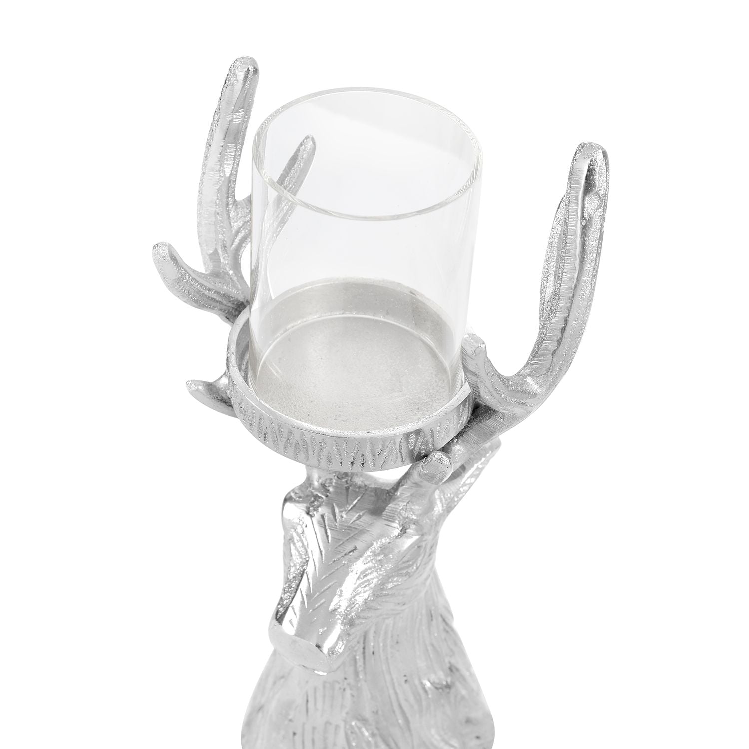 Rentier Teelichthalter, Silber, 50.8 x 20.3 x 25.4 cm