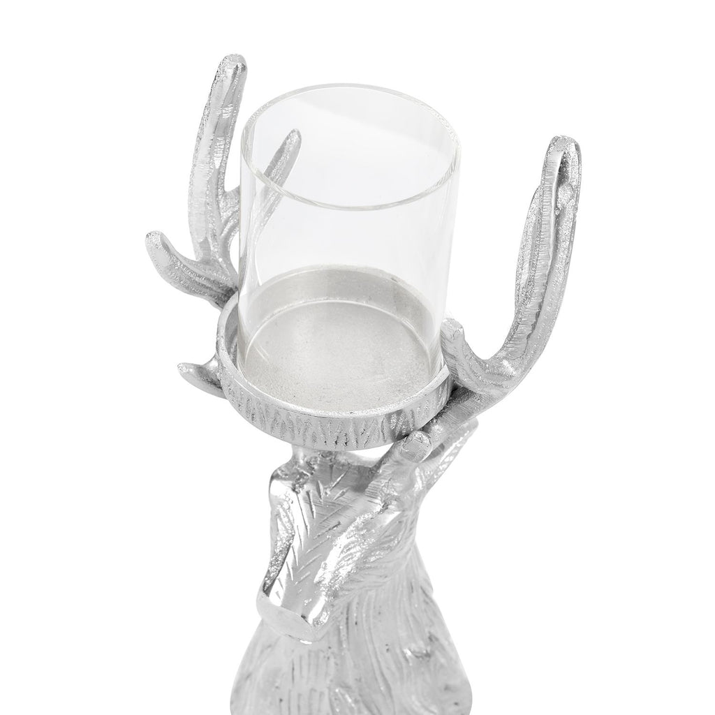Rentier Teelichthalter, Silber, 50.8 x 20.3 x 25.4 cm