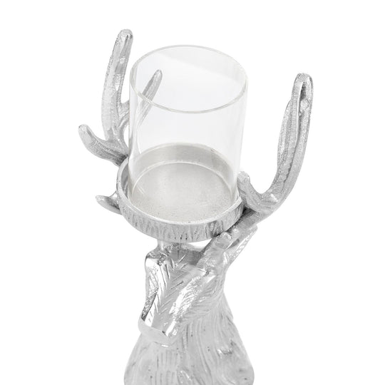 Rentier Teelichthalter, Silber, 50.8 x 20.3 x 25.4 cm