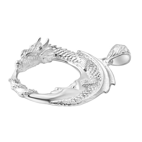 Royal Bali - 925 Silber Drachen mit Mond Anhänger 8,50g