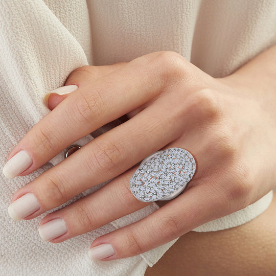 LUXURIANT DIAMOND - Lab Grown Diamant SI-GH Ring 925 Silber Rhodiniert (Größe 19.00) ca. 1.50 ct