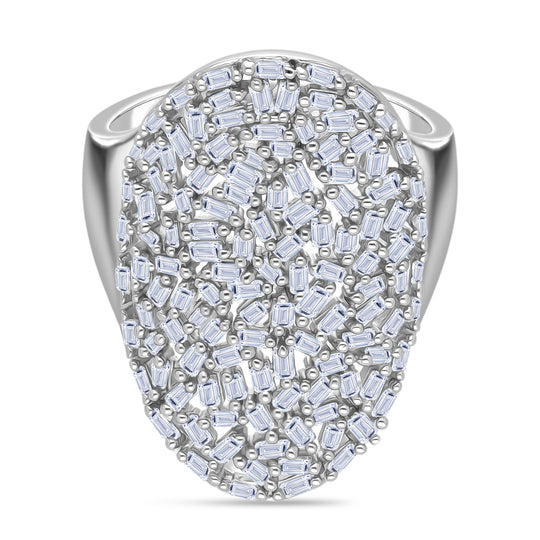 LUXURIANT DIAMOND - Lab Grown Diamant SI-GH Ring 925 Silber Rhodiniert (Größe 19.00) ca. 1.50 ct