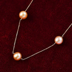 AAA Goldene Südsee Perle (7-8 mm) Halskette ca. 50 cm 750 Gold