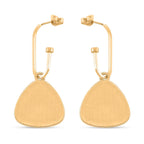 Rosa Muschelkernperle Ohrringe, Goldfarben
