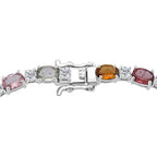 D'Joy AA Mehrfarbig-Turmalin, Moissanit Armband ca. 18.5 cm 925 Silber rhodiniert ca. 10,26 ct.