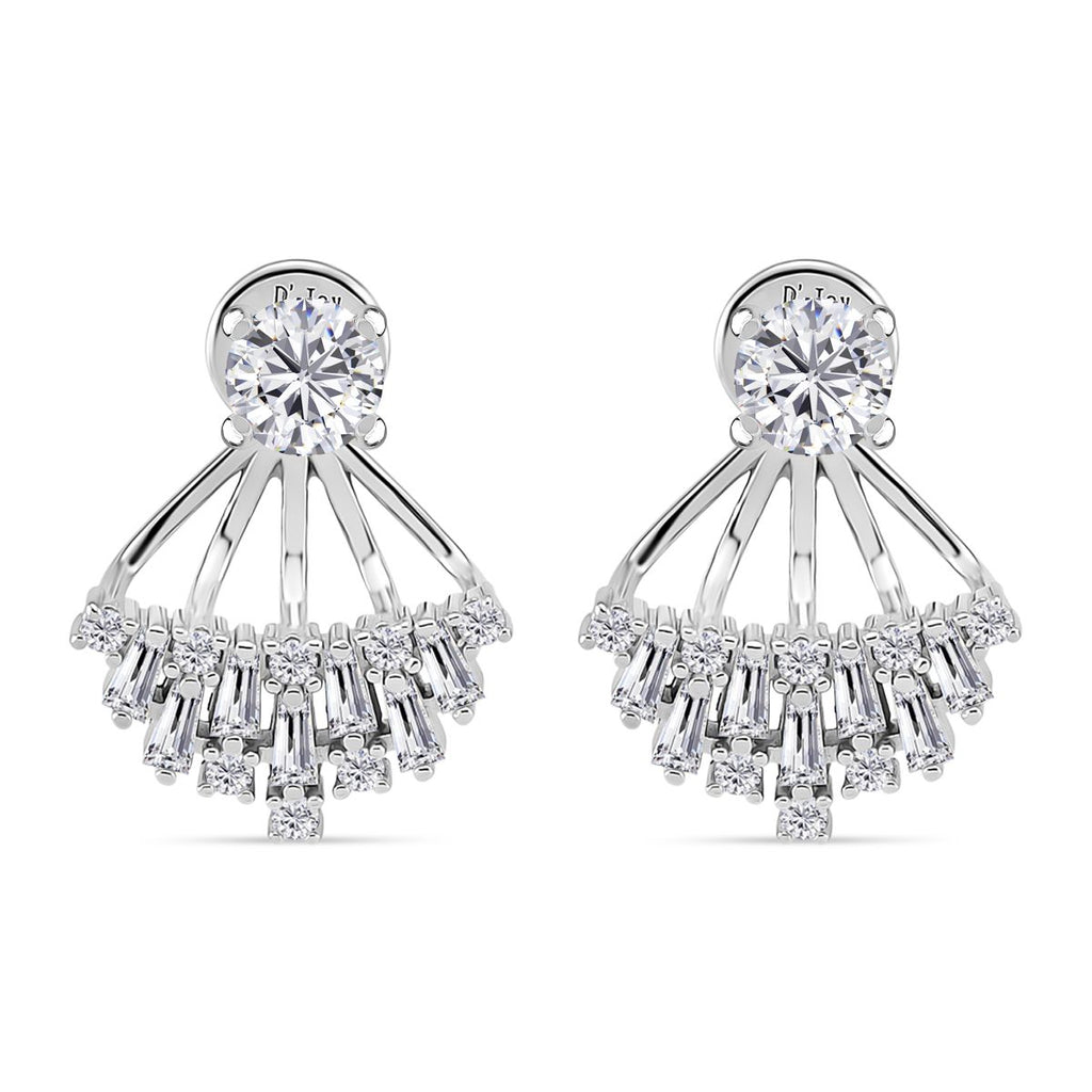 Moissanit Ohrringe 925 Silber rhodiniert ca. 1.59 ct