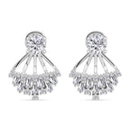 Moissanit Ohrringe 925 Silber rhodiniert ca. 1.59 ct