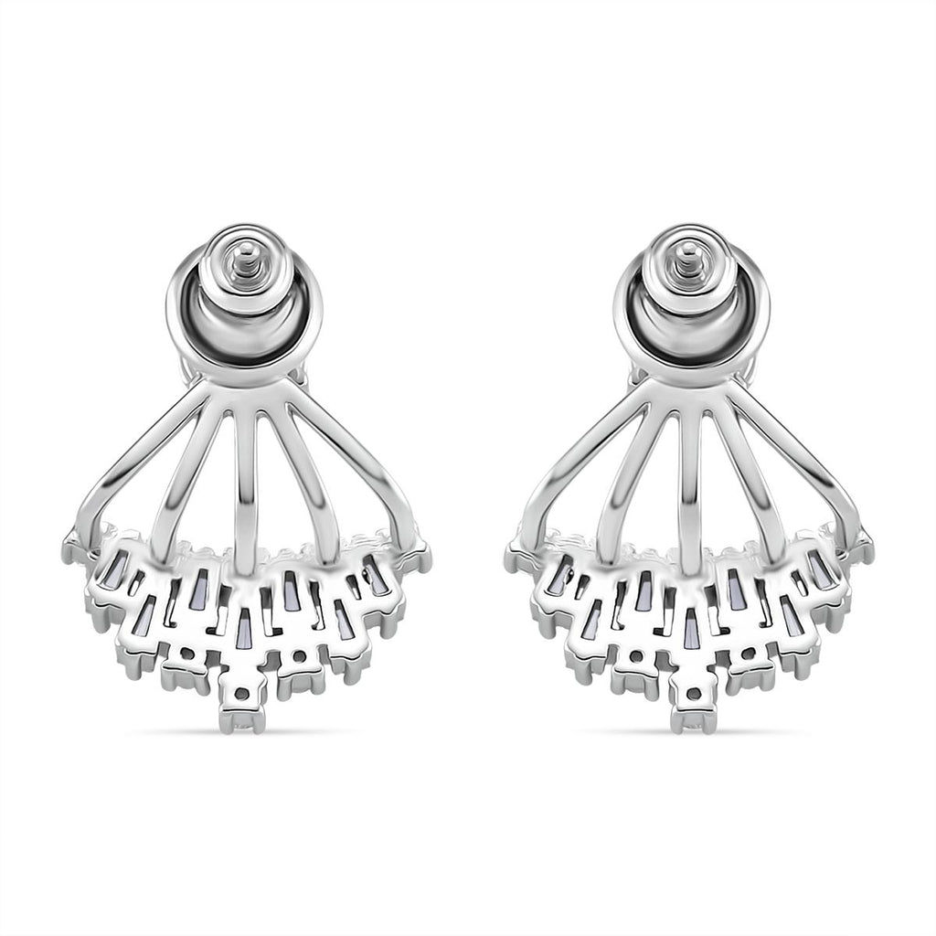 Moissanit Ohrringe 925 Silber rhodiniert ca. 1.59 ct