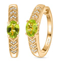 EverTrue Peridot und Zirkon Ohrringe in Goldton - 1,76 ct.