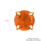 D'Joy AA Salamanca Feueropal Ohrringe 925 Silber 750 Gelbgold Vermeil ca. 0.72 ct