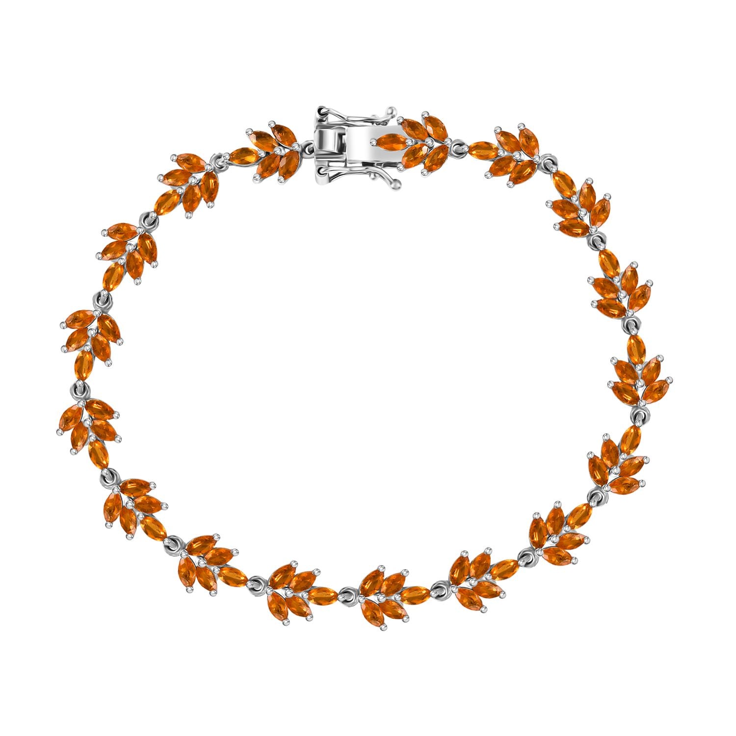 D'Joy AA Salamanca Feueropal Armband ca. 19 cm 925 Silber Rhodiniert ca. 4.93 ct