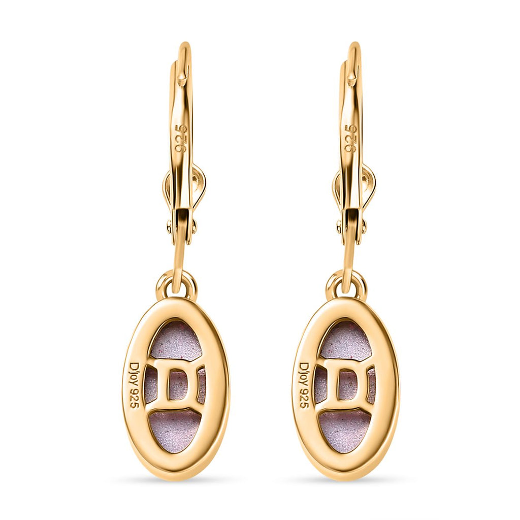 D'Joy Maulbeer Mondstein Ohrringe 925 Silber 750 Gelbgold Vermeil ca. 2.85 ct